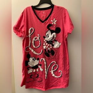 Disney Store Mickey Minnie Mouse Dorm Night shirt Nightgown Women XL/2XL